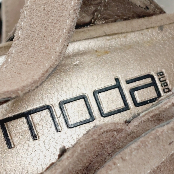 Moda Brown Leather Slip On Buckle Ankle Strap Wedge Platform Summer Sandals C239 - Picture 9 of 15